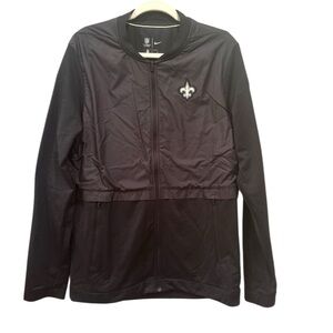 New Orleans Saints Nike OnField Black Full-Zip Jacket NFL/SAINTS logos/unisexMED